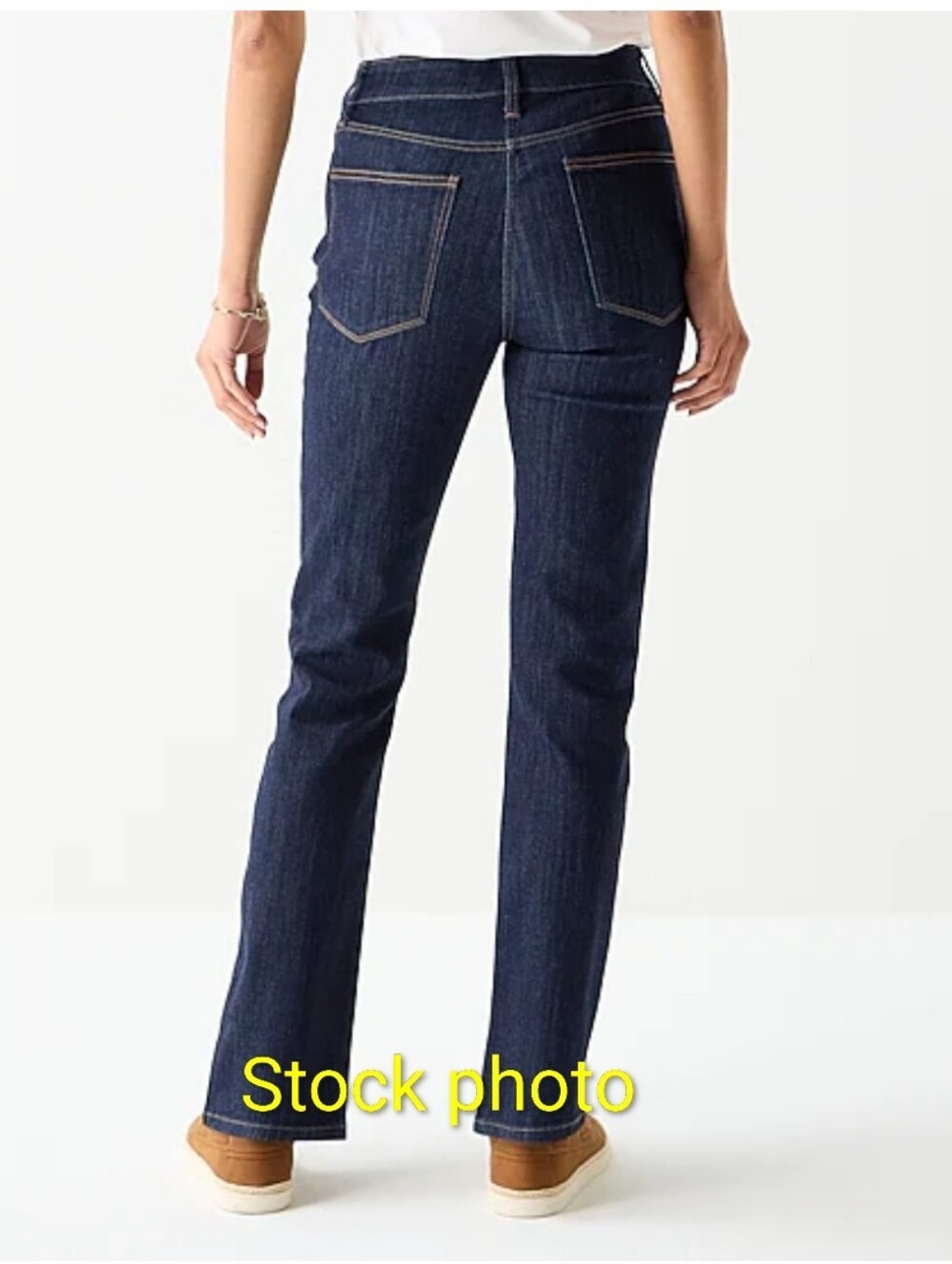 St. John's Bay Women's Secretly Slender Mid-Rise Straight Leg Jeans - Picture 8 of 8